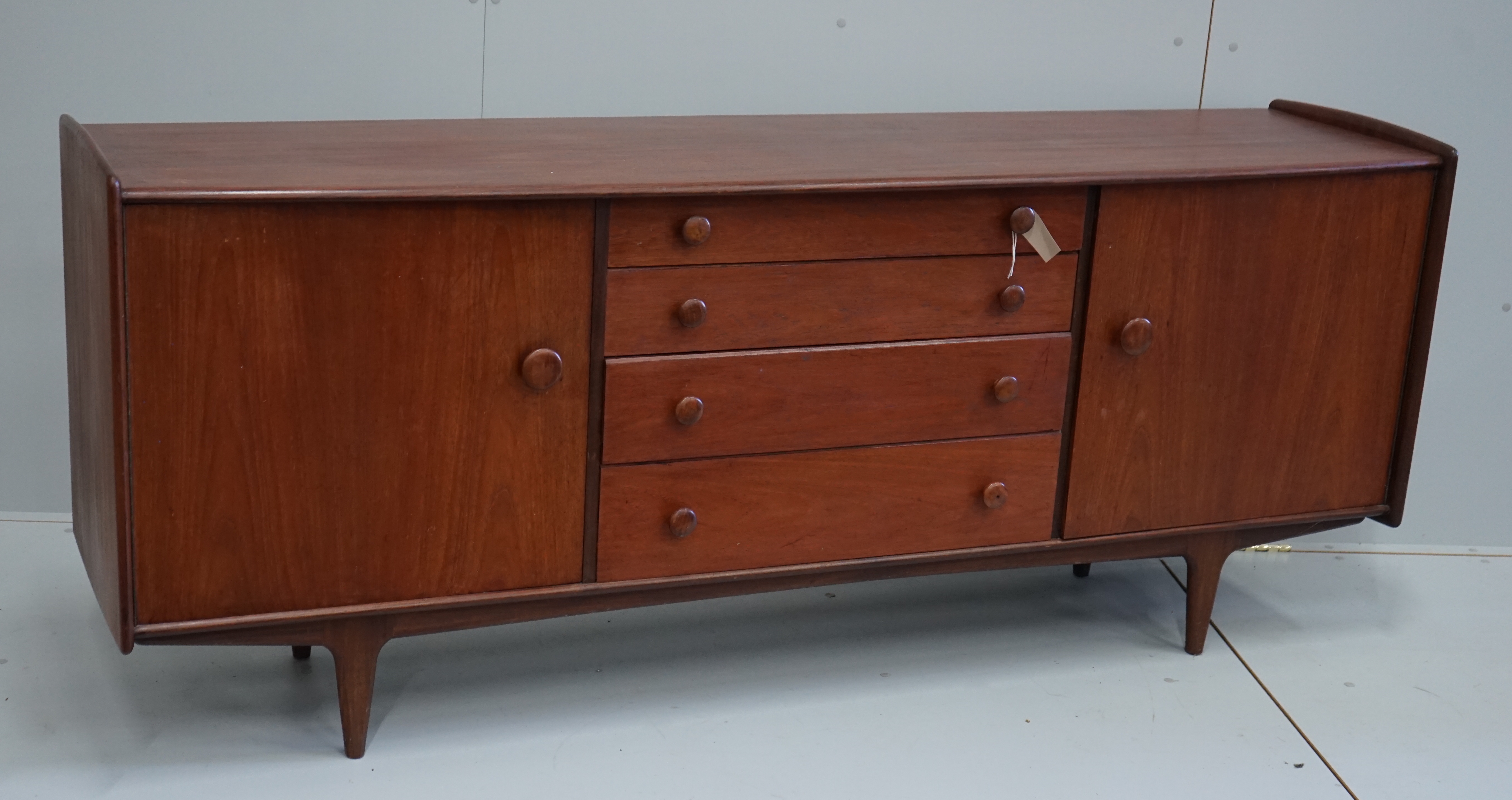 John Herbert for Younger Furniture - A mid century teak 'Fonseca' sideboard, length 198cm, depth 46cm, height 81cm